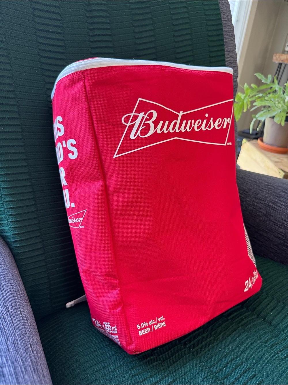 Budweiser Red and White Promotional Cooler Tote
